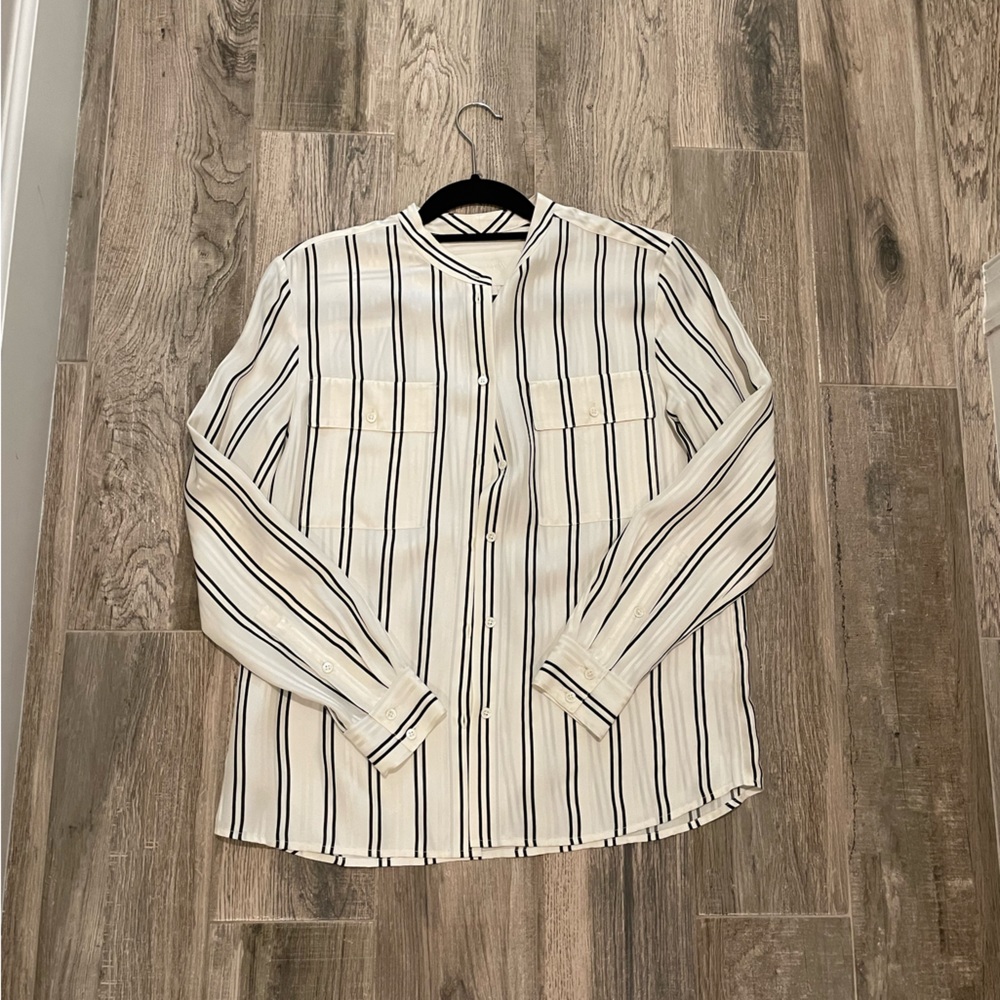EUC JCrew Striped Blouse - size 2